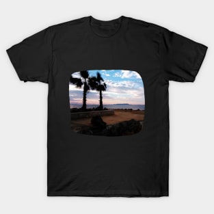 Purple sunset in Crete Greece Europe Travel beautiful day Photography T-Shirt